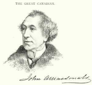 Sir John Alexander Macdonald (rytina) od English School