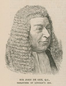 Sir John de Gex, pokladník Lincolns Inn od English School