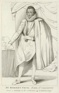 Sir Robert Cecil, hrabě ze Salisbury (rytina) od English School