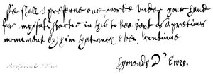 Sir Symonds DEwes od English School