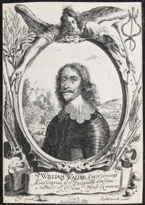 „Sir William Waller, rytíř seržant generálmajor parlamentní armády a člen ctihodnosti. poslanecká sněmovna od English School