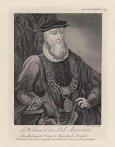 Sir Wolstan Dixie (rytina) od English School