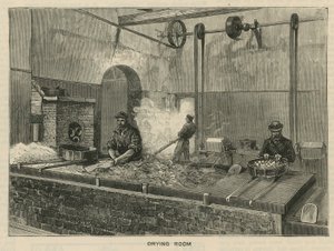 Skici v královské mincovně, Tower Hill; sušárna od English School