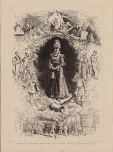 Skizzen aus Offenbachs wiederbelebter Operette "La Boite Au Lait," bei den Bouffes Parisiens von English School