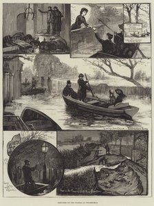Sketches of the Floods at Twickenham (rytina) od English School