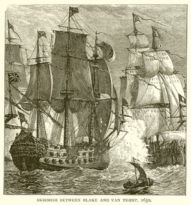 Potyčka mezi Blakem a Van Trompem, 1650 od English School