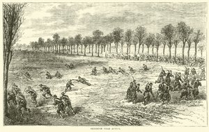 Potyčka poblíž Autunu, prosinec 1870 od English School