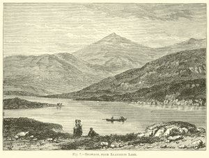 Snowdon z jezera Llanberis od English School