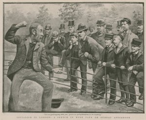 Socialismus v Londýně: Skica v Hyde Parku v neděli odpoledne od English School