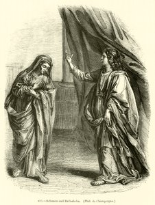 Šalamoun a Bat-šeba, Philippe de Champaigne (rytina) od English School