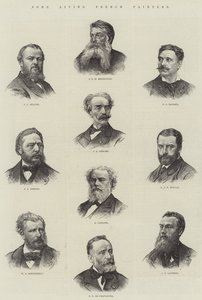 Někteří žijící francouzští malíři (rytina) od English School