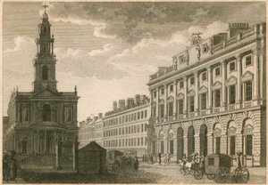 Somerset House a St Mary-le-Strand, The Strand, Londýn od English School