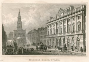 Somerset House a St Mary-le-Strand, The Strand, Londýn od English School