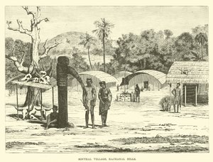 Vesnice Sonthal, kopce Rajmahal od English School