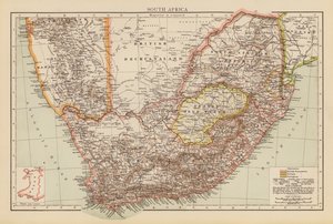 Jižní Afrika (barevná litografie) od English School