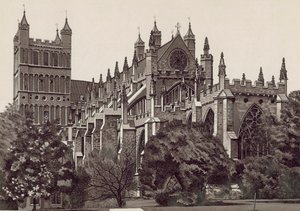 Jihovýchod, Exeter Cathedral (litografie) od English School