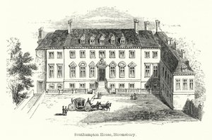 Southampton House, Bloomsbury (rytina) od English School