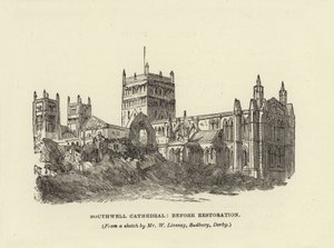 Southwell Cathedral, před restaurováním od English School