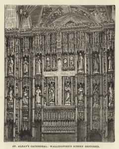 Katedrála St Albans, obrazovka Wallingfords obnovena od English School