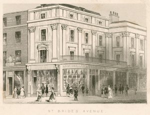 St Brides Avenue, Fleet Street, Londýn od English School