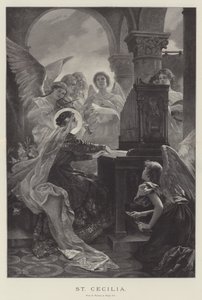 St Cecilia (rytina) od English School