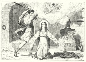 St Cecilia (rytina) od English School