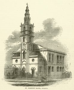 St Clement Danes, Strand (rytina) od English School