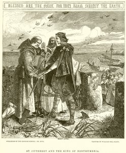 St. Cuthbert a král Northumbrie od English School
