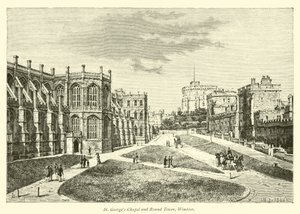 Kaple svatého Jiří a kulatá věž, Windsor od English School