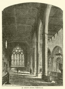 Kostel St Helen, Bishopsgate (rytina) od English School