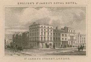 St Jamess Royal Hotel, St Jamess Street, Londýn od English School