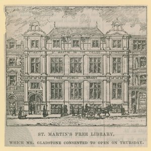 St Martins Free Library, kterou otevřel pan Gladstone od English School