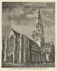Katedrála St Marys, Edinburgh, z jihozápadu od English School