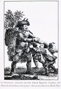 Mikuláše Zlověstný pomocník: Knecht Ruprecht, 1784 od English School