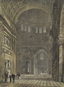 Katedrála St Pauls, interiér dómu, při pohledu na severní transept od English School