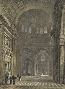 Katedrála St Pauls, interiér dómu, při pohledu na severní transept od English School