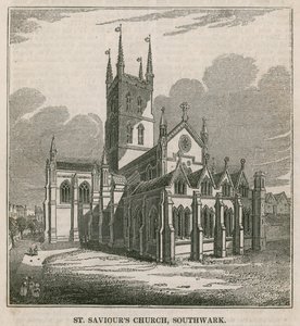 Kostel St Saviors, Southwark, Surrey od English School