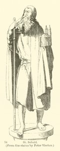 St Sebald, ze sochy od Petera Vischera (rytina) od English School