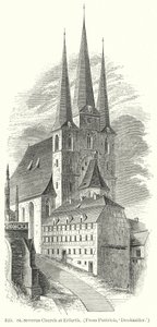 Kostel sv. Severa v Erfurthu (rytina) od English School