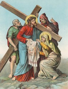 Stanice VI Veronica představuje kapesník Kristu