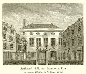 Stationers Hall, poblíž Paternoster Row od English School