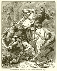 Stephen byl zajat v bitvě u Lincolnu, 1139 od English School