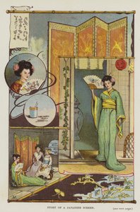 Příběh japonské obrazovky (barevné lito) od English School