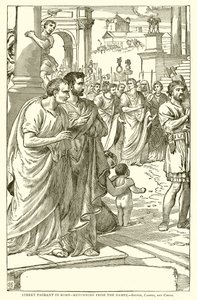 Pouliční průvod v Římě – Návrat z her – Brutus, Cassius a Caesar od English School