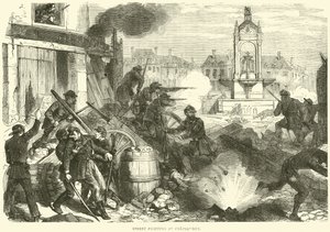 Pouliční boje u Chateaudunu, říjen 1870 od English School