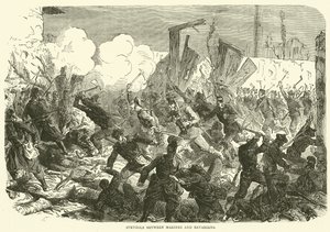 Boj mezi mariňáky a Bavory, prosinec 1870 od English School