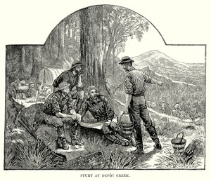 Sturt at Depot Creek (rytina) od English School