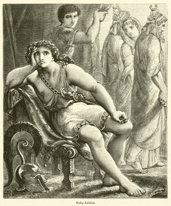 Sulky Achilles (rytina) od English School