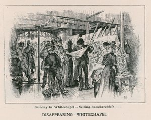 Neděle ve Whitechapel - prodej kapesníků od English School