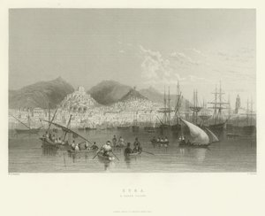 Syra, řecký ostrov, 1837 od English School
